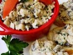 Салат с грибами и курицей Салат с грибами и курицей