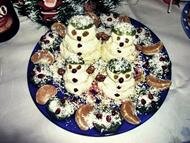 Семейный десерт: новогодние снеговики