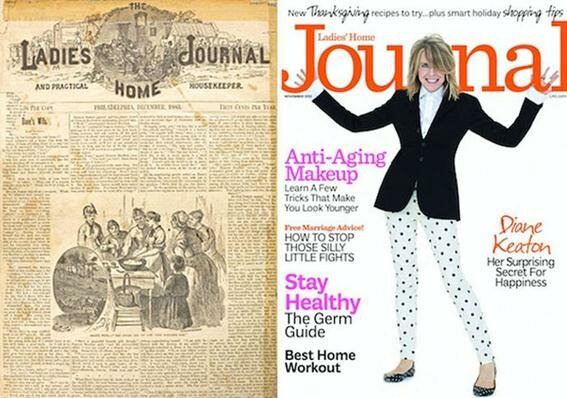 Первые номера женских журналов (1867-2005 гг.) и их современные обложки